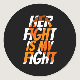 Orange Ribbon for Her Products Leukemia Awareness  Classic Round Sticker