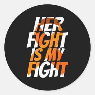 Orange Ribbon for Her Products Leukemia Awareness  Classic Round Sticker