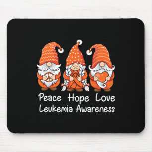 Orange ribbon Gnomes support survivor of Leukemia Mouse Pad