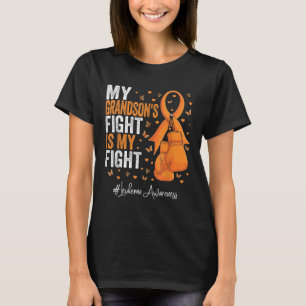 Orange Ribbon Grandson Leukemia Awareness T-Shirt