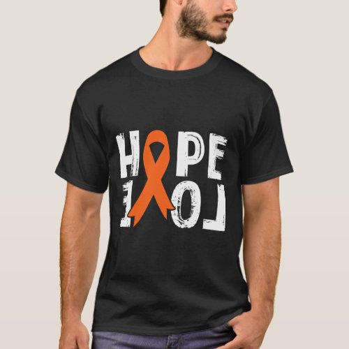 Orange Ribbon Hope Leukemia Blood Cancer Awareness T_Shirt