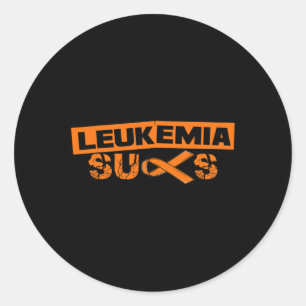 Orange Ribbon I Leukemia Dad September Classic Round Sticker