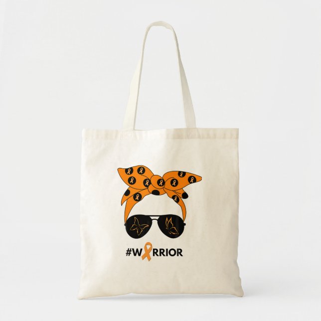  Orange Ribbon Kidney Cancer Warrior Bandana Unbre Tote Bag (Front)