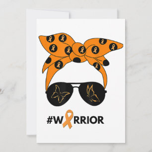 Orange Ribbon Kidney Cancer Warrior Bandana Unbrea Invitation