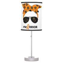 Orange Ribbon Kidney Cancer Warrior Bandana Unbrea Table Lamp