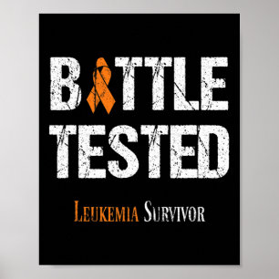 Orange Ribbon Leukemia Awareness Battle Tested Poster