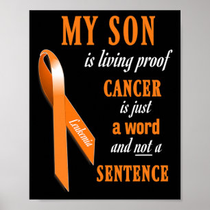 Orange Ribbon Leukemia Awareness s (Son) Poster
