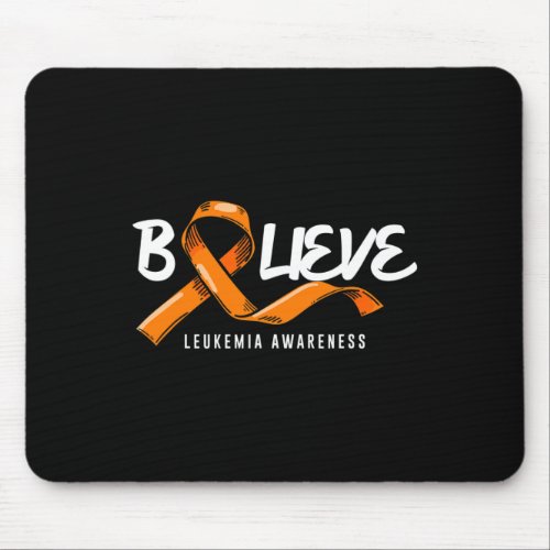 Orange Ribbon Leukemia Blood Cancer Awareness Hope Mouse Pad