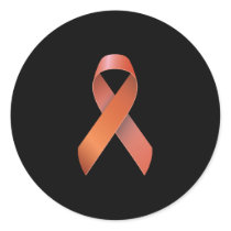 Orange Ribbon - Leukemia cancer - Kidney cancer Classic Round Sticker