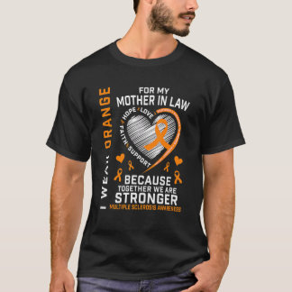 Orange Ribbon Ms Mother In Law Multiple Sclerosis T-Shirt