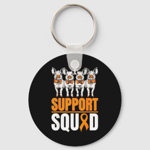 Orange Ribbon Pig Multiple Sclerosis Awareness Sup Keychain
