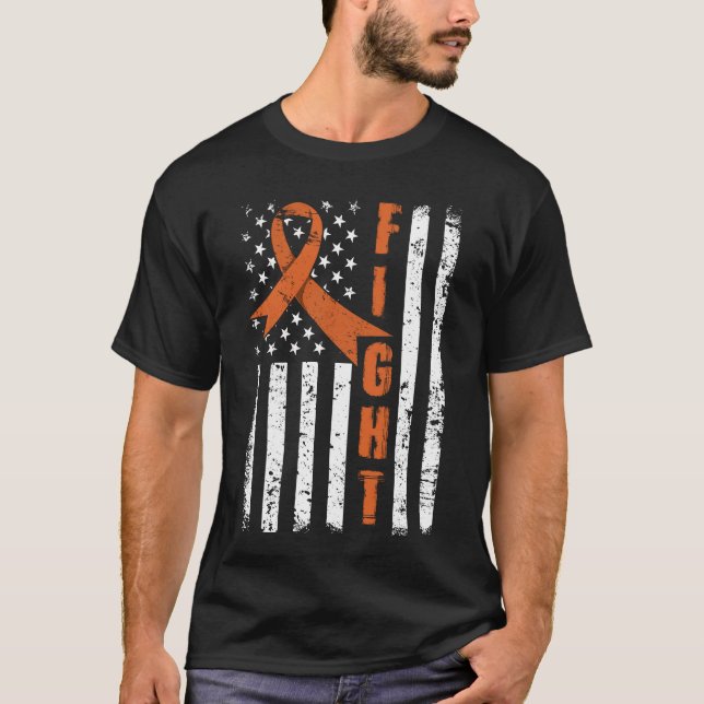 Orange ribbon sign - Leukemia Awareness_fullprint T-Shirt (Front)