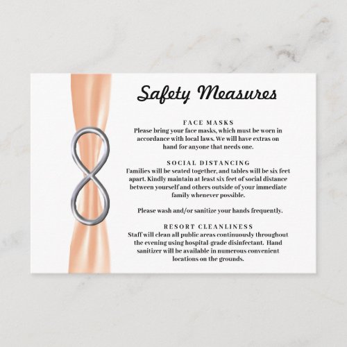Orange Ribbon Silver Infinity Safety Measures Enclosure Card