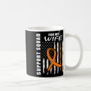 Orange Ribbon Wife Leukemia Awareness Usa Flag Can Coffee Mug
