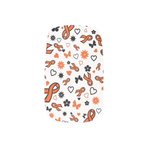 Orange Ribbons 2Multi Minx Nail Art