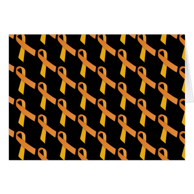 Orange Ribbons Tiled Pattern Cards (Front Horizontal)