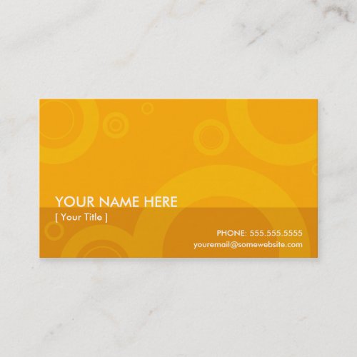 orange rings business card templates