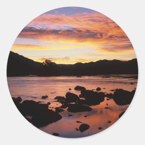 Orange River At Sunset Richtersveld National Classic Round Sticker