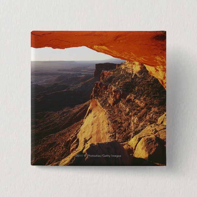 Orange Rock Overhand & Rocky Canyon Pinback Button (Front)