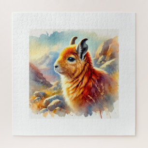 Orange Rock Viscacha 270824AREF117 - Watercolor Jigsaw Puzzle