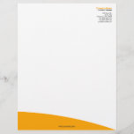 Orange Rolling Hill Letterhead<br><div class="desc">A classic orange rolling hill letterhead, available in 5 paper types. The design features your company name (in orange) and company message (in black) at the top, followed by lines of optional addresses and contact information (in gray). At the bottom of the page is a solid orange hill with an...</div>