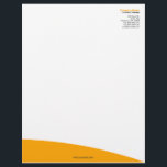 Orange Rolling Hill Letterhead<br><div class="desc">A classic orange rolling hill letterhead, available in 5 paper types. The design features your company name (in orange) and company message (in black) at the top, followed by lines of optional addresses and contact information (in gray). At the bottom of the page is a solid orange hill with an...</div>