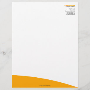 Orange Rolling Hill Letterhead