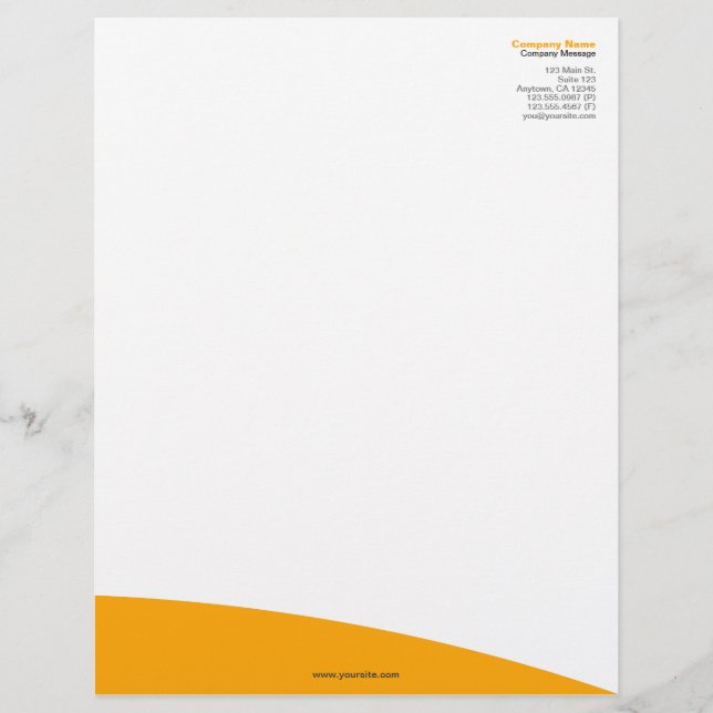 Orange Rolling Hill Letterhead (Front)