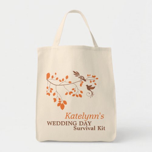 Orange Romance Wedding Day Survival Kit Bag