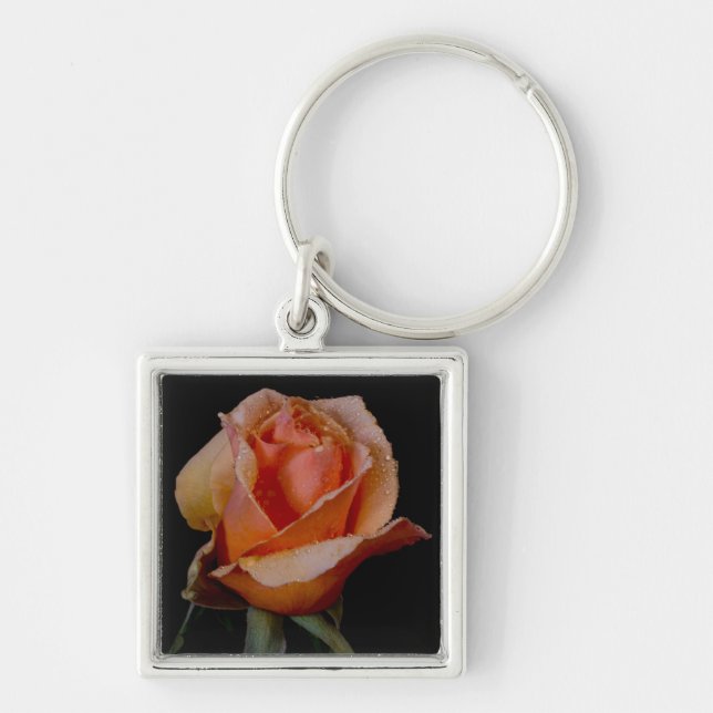 Orange Rose 3 Keychain (Front)