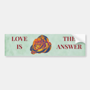 Orange Rose Bumper Sticker