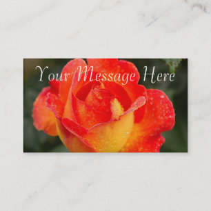 Orange Rose Floral Business Card