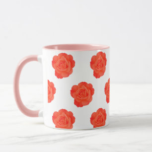 Orange Rose Floral Pink Custom Art Gifts Favors Mug