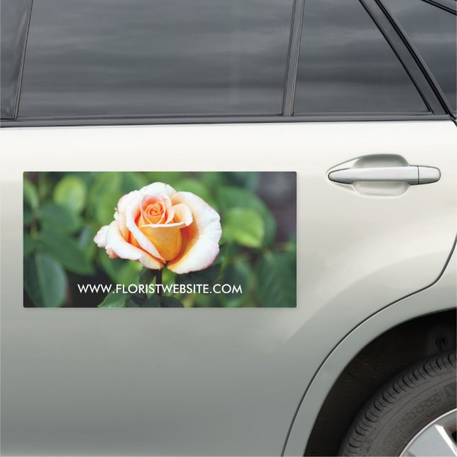 Orange Rose, Floristry Car Magnet (In Situ)