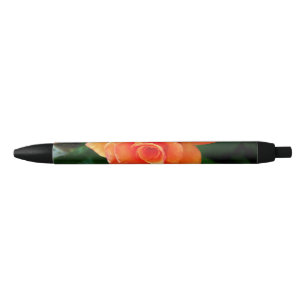 Orange rose flower pen