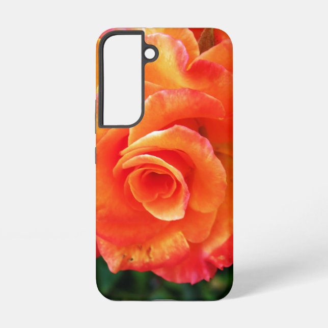 Orange rose flower samsung galaxy case (Back)