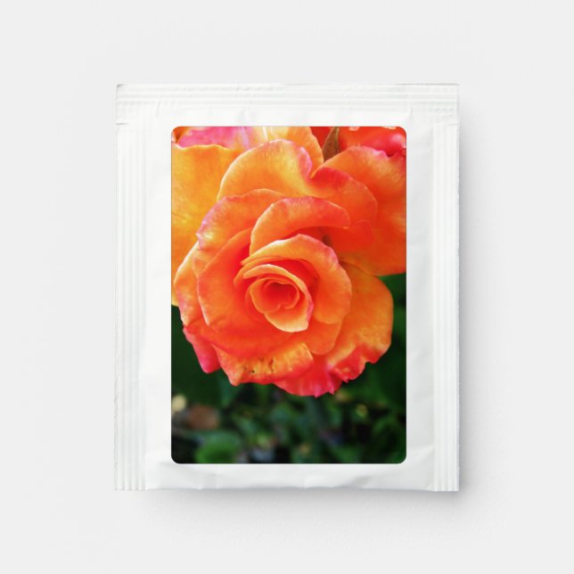 Orange rose flower tea bag drink mix (Front)