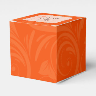 Orange Rose Graphic Wedding Favor Box