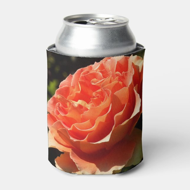 Orange Rose II Beautiful Floral Can Cooler (Can Front)