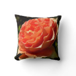 Orange Rose II Beautiful Floral Throw Pillow