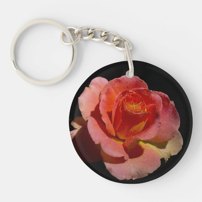 Orange Rose Keychain (Front)