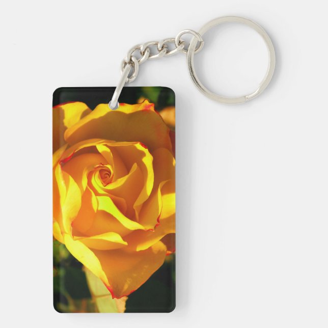 Orange rose keychain (Back)