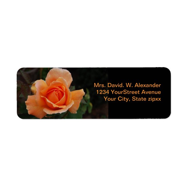 Orange Rose Label (Front)