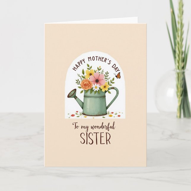 Orange Rose Mothers Day Card (Front)