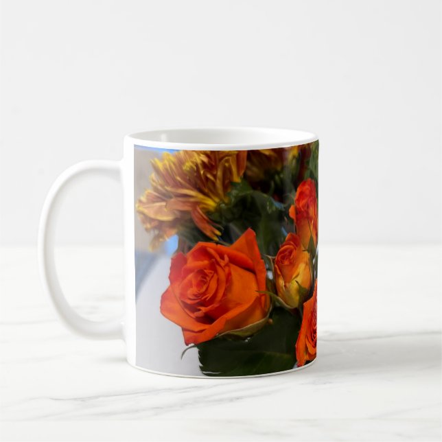 Orange Rose Mug (Left)