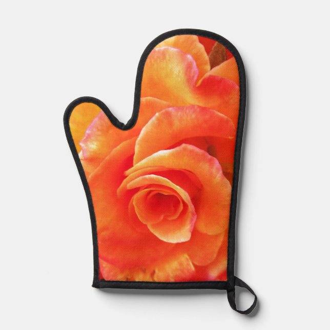 Orange rose    oven mitt (Front)