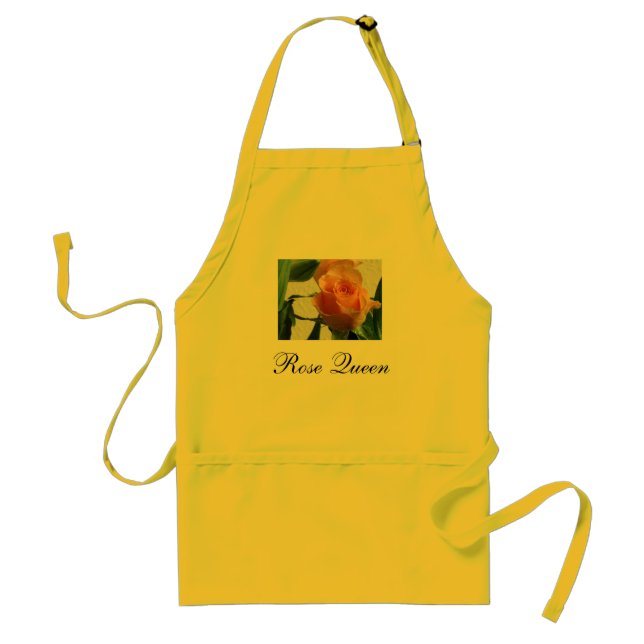 orange rose, Rose Queen Adult Apron (Front)