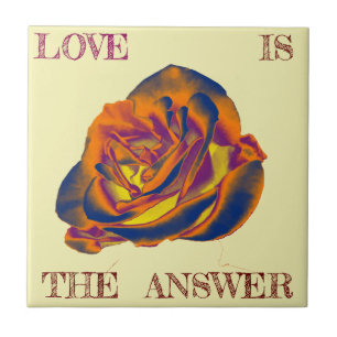 Orange Rose Tile