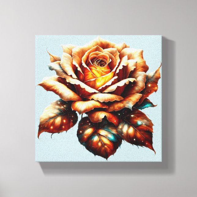 Orange Rose Wall Art (Front)