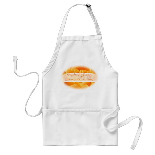 Orange Rose Wedding Aprons (Front)